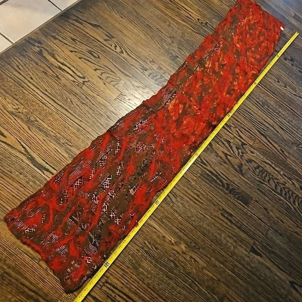 Scarf Handcrafted Wool and Silk New 79x12